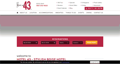Desktop Screenshot of hotel43.com